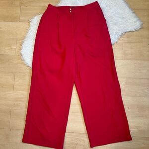 Red styles high waisted wide leg pants 2X